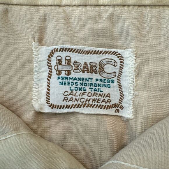 Vintage 70s H Bar C Ranchwear Western Shirt Sz M/L? Pearl Snap Up Floral - Picture 4 of 12